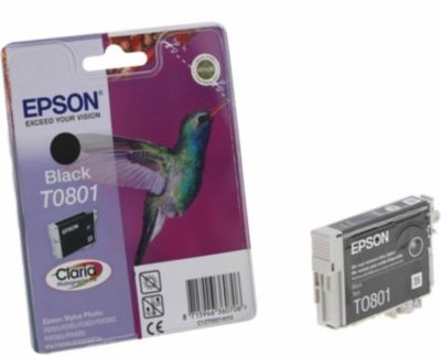 Cartouche d'encre EPSON T0801 Noire série Colibri