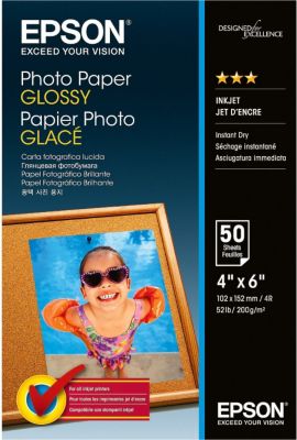 Papier photo EPSON glacé 200g 10x15 50feuilles