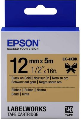 Accessoire EPSON LK-4KBK noir et or 12mm sur 5m