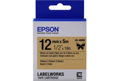 Accessoire EPSON LK-4KBK noir et or 12mm sur 5m
