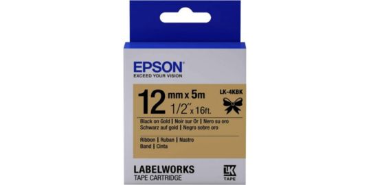 Accessoire EPSON LK-4KBK noir et or 12mm sur 5m