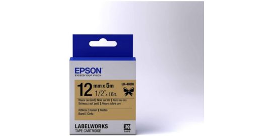 Accessoire EPSON LK-4KBK noir et or 12mm sur 5m