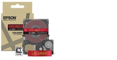 Accessoire EPSON LK-4RKK or et rouge 12mm sur 5m