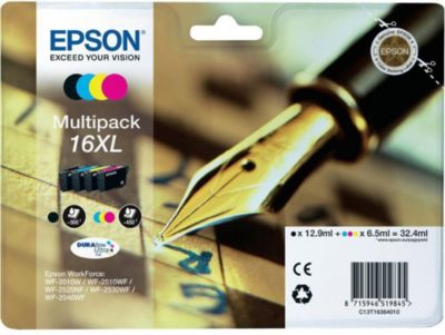 Cartouche d'encre EPSON T1636 XL 4 couleurs Série Stylo Plume Cartouche d'encre EPSON T1636 XL 4 couleurs Série Stylo Plume