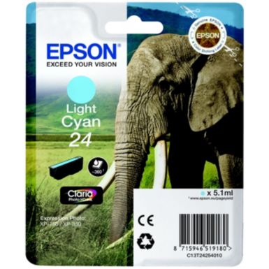 Cartouche d'encre EPSON T2425 Cyan Clair Serie Elephant