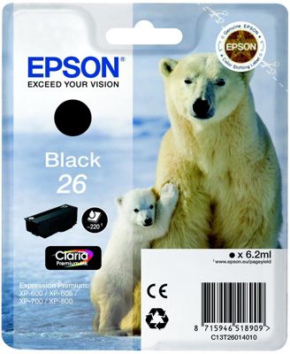 UPRINT CARTOUCHE COMPATIBLE EPSON T0801-REMPLACE C13T08014011 NOIR - Uprint