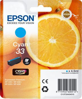 Cartouche d'encre EPSON T3342 Cyan Premium Série Orange