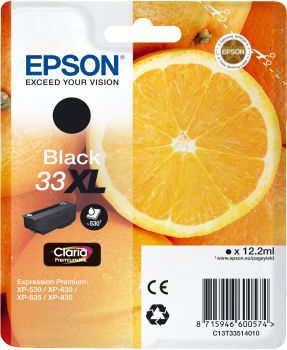 Cartouche d'encre EPSON T3351 Noire XL Premium Série Orange