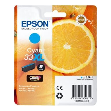 Cartouche d'encre EPSON T3362 Cyan XL Premium Serie Orange