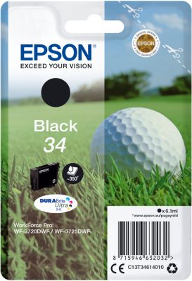 Cartouche d'encre EPSON T3461 série Balle de golf noire