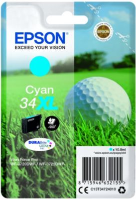 Cartouche d'encre EPSON T3472 Cyan XL Série Balle de golf