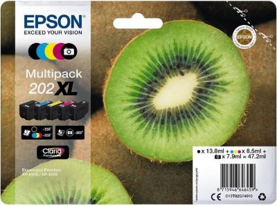 Cartouche d'encre EPSON 202 (N/NP/C/M/J) XL Série Kiwi