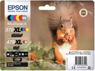 Pack 12 Cartouches T2438 générique Epson - T24XL Eléphant