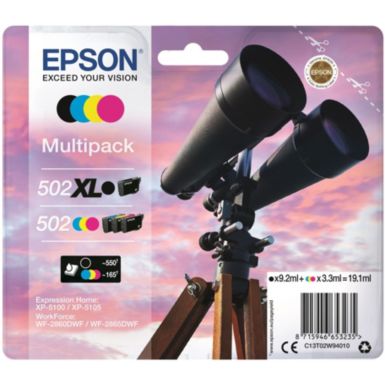 Cartouche d'encre EPSON 502 Noir XL+C/M/J Serie Jumelles