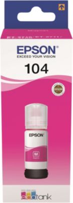 4 bouteilles d'encre Epson 104 compatibles InkTec 1 litre, multipack pour  EcoTank