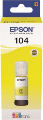 Bouteille d'encre Compatible pour Epson EcoTank 104, Zwart (E104) convient  pour Epson