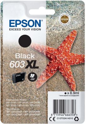 Cartouche d'encre EPSON 603XL Noir Etoile de Mer