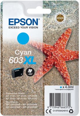 Cartouche d'encre EPSON 603XL Etoile de Mer Cyan