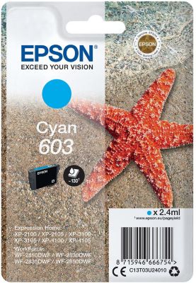 Cartouche d'encre EPSON 603 Cyan Etoile de Mer