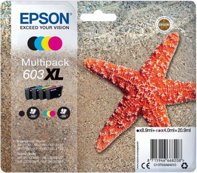 Cartouche d'encre compatible Epson 603 XL - Étoile de mer - Noir