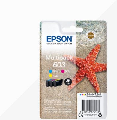 Promo Cartouche Epson Multipack 603 Noir Couleur étoile De Mer Epson chez  Géant Casino 