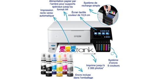 Imprimante jet d'encre EPSON EcoTank ET-8500
