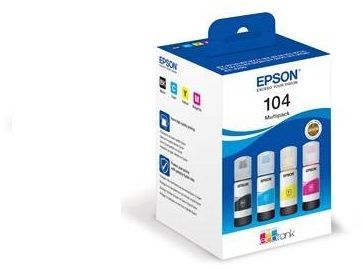 Cartouche d'encre EPSON Ecotank Bouteille Serie 104 - 4 Couleurs