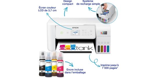 Imprimante jet d'encre EPSON EcoTank ET 2876