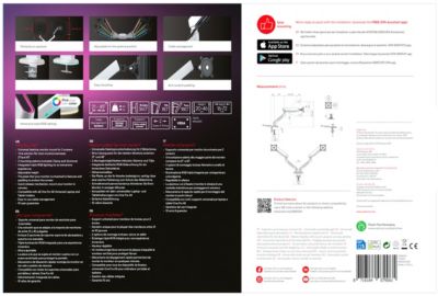 Support écran PC ONE FOR ALL 2 écrans 21/45