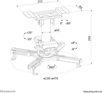 Hub USB C NEOMOUNTS CL25-530BL1