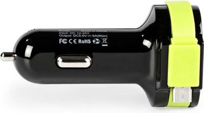 Chargeur allume cigare SWEEX Sweex Chargeur Voiture 3 Sorties USB 6A