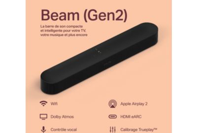 Barre de son SONOS BEAM 2 NOIR