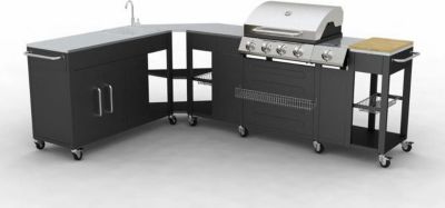 Grille barbecue VIDAXL Acier Noir