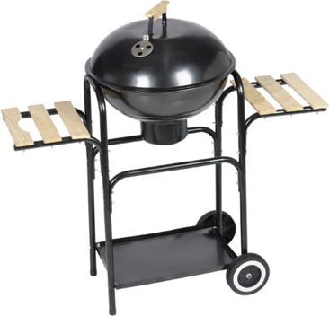 vidaXL Gril de barbecue au charbon de bois et étagère inférieure Noir -  Barbecue - Achat & prix