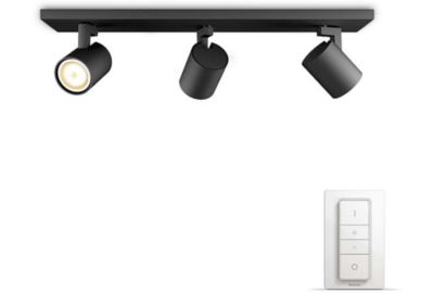 Lampe PHILIPS Runner Hue 3x Spot Noir + télécommande