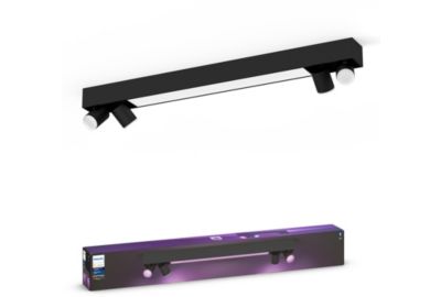 Plafonnier PHILIPS W&C CENTRIS x4 Noir