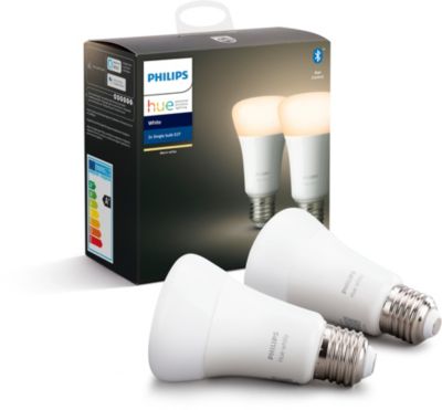 Ampoule LED connectée PHILIPS HUE White E27 x2 Ampoule LED connectée PHILIPS HUE White E27 x2