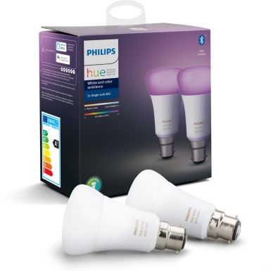 Ampoule connectée PHILIPS Pack x2 B22 Hue White & colors