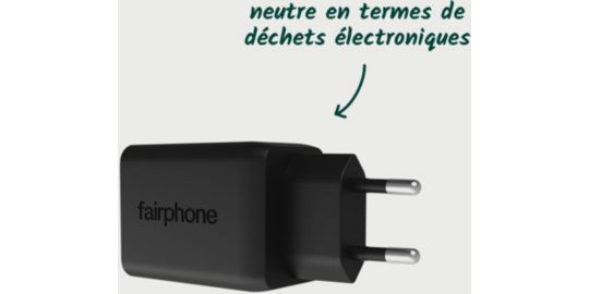 Chargeur secteur FAIRPHONE 65W rapide triple port