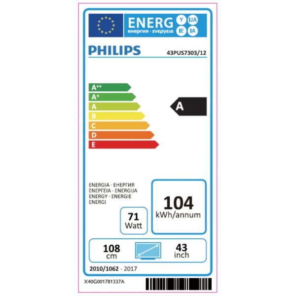 TV LED PHILIPS 43PUS7303