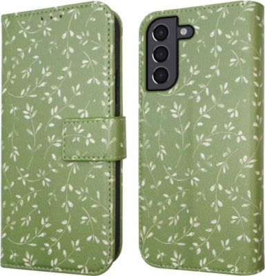 Coque étui IMOSHION pour Samsung Galaxy S21 - Green Flowers