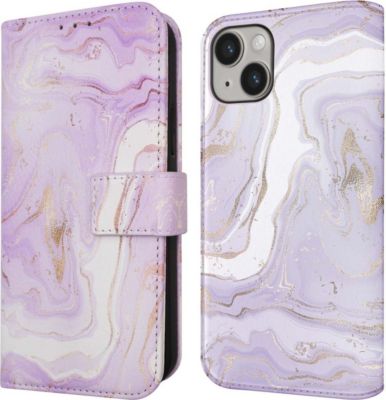Coque étui IMOSHION pour Apple iPhone 14 - Purple Marble Coque étui IMOSHION pour Apple iPhone 14 - Purple Marble