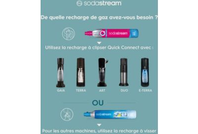 Cylindre CO2 SODASTREAM Recharge CO2 supplément CQC à clip