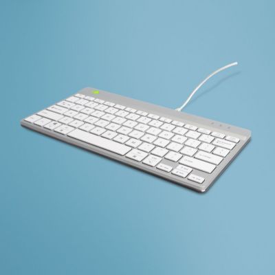 Clavier filaire R-GO-TOOLS Clavier ergonomique, US, blanc