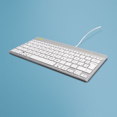 Clavier filaire R-GO-TOOLS Clavier ergonomique, IT, blanc