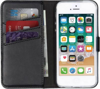 Coque étui SELENCIA pour iPhone SE / 5 / 5s - Noir Coque étui SELENCIA pour iPhone SE / 5 / 5s - Noir