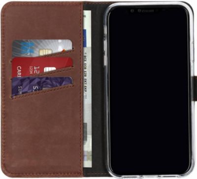 Coque étui SELENCIA pour Apple iPhone Xr - Marron foncé