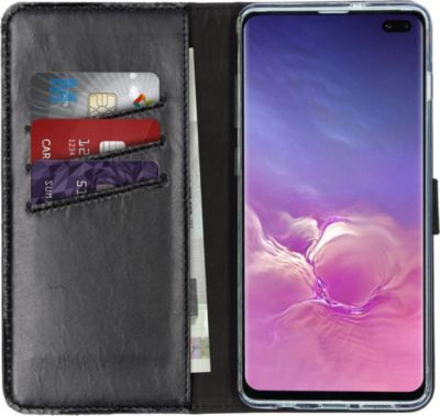 Coque étui SELENCIA pour Samsung Galaxy S10 Plus - Noir
