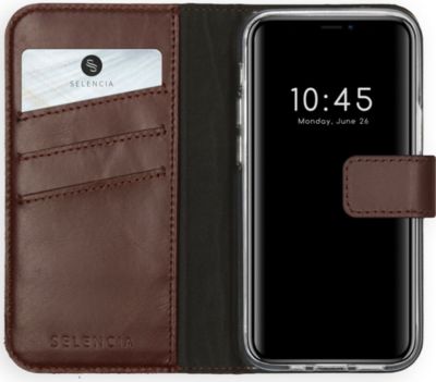 Coque étui SELENCIA pour Apple iPhone 12 Mini - Marron