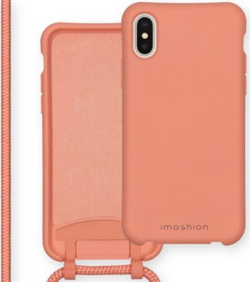 Coque avec cordon IMOSHION pour Apple iPhone X / Xs - Peach